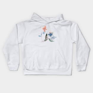 Watercolor flowers Kids Hoodie